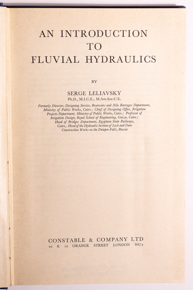 An Introduction to Fluvial Hydraulics (ONLINE ORDER ONLY)