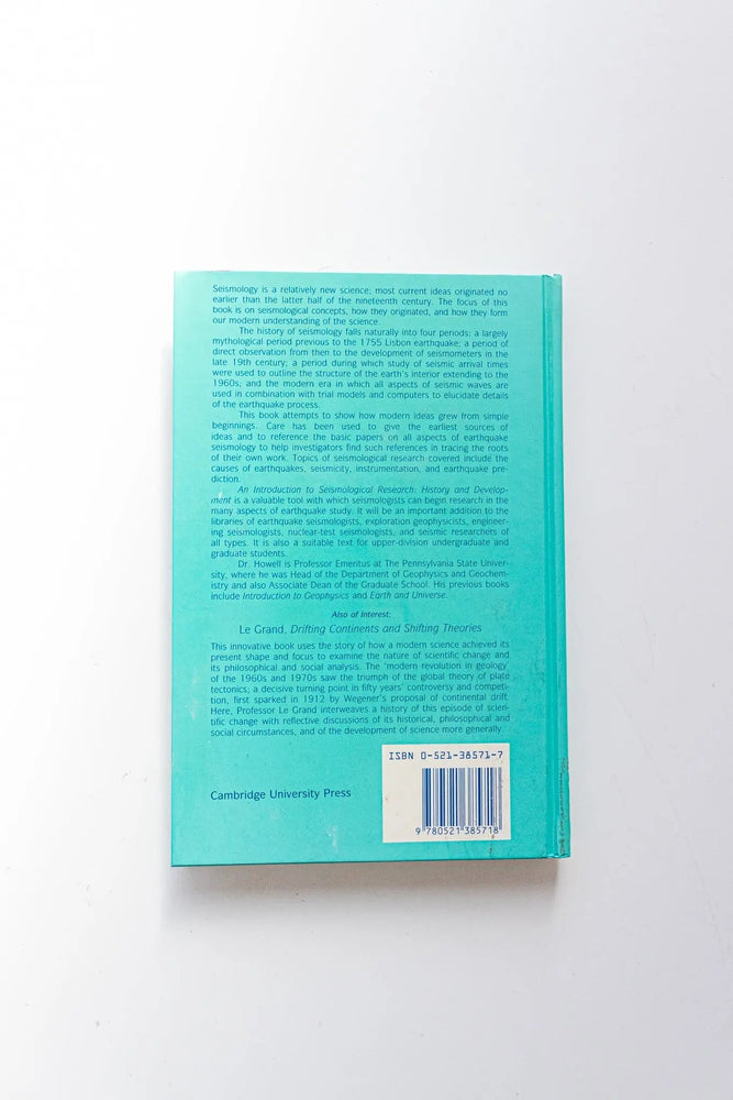 An Introduction to Seismological Research (ONLINE ORDER ONLY)