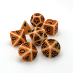 Ancient Bone - 7 Piece DnD Dice Set | Acrylic RPG Gaming Dice (ONLINE ORDER ONLY)