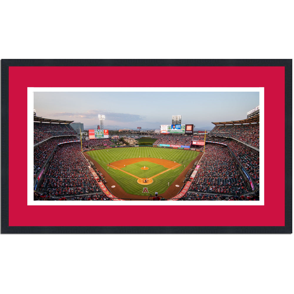 Framed Angel Stadium Los Angeles Angels 16x24 Baseball Photo Professionally Matted (ONLINE ORDER ONLY)
