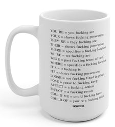 Angry Grammar Mugs (Online Order Only)