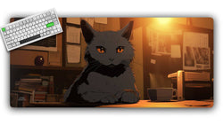 Anime Coffee Cat TCG Playmat or XL Desktop (ONLINE ORDER ONLY)
