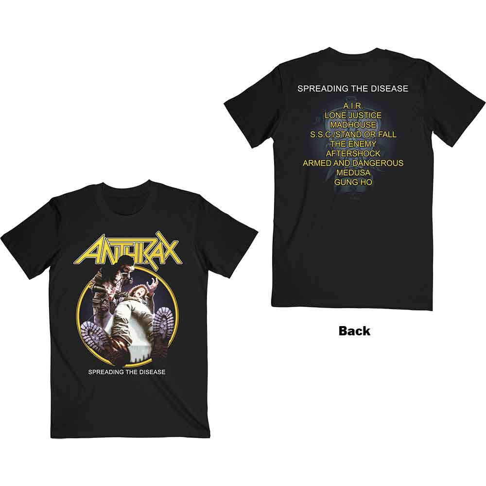 Spreading The Disease Track list [T-Shirt] (ONLINE ORDER ONLY)