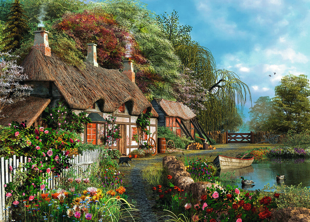 Puzzle: Large Format - Cottage on a Lake