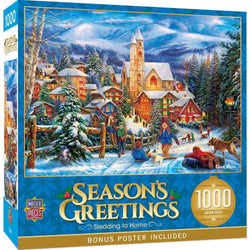 Season's Greetings - Sledding Home 1000 Piece Jigsaw Puzzle (ONLINE ORDER ONLY)