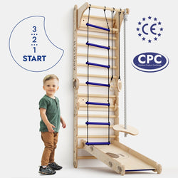 Apollo Swedish Wall / Climbing ladder for Little Austronauts + Moon swing Set + Slide Board