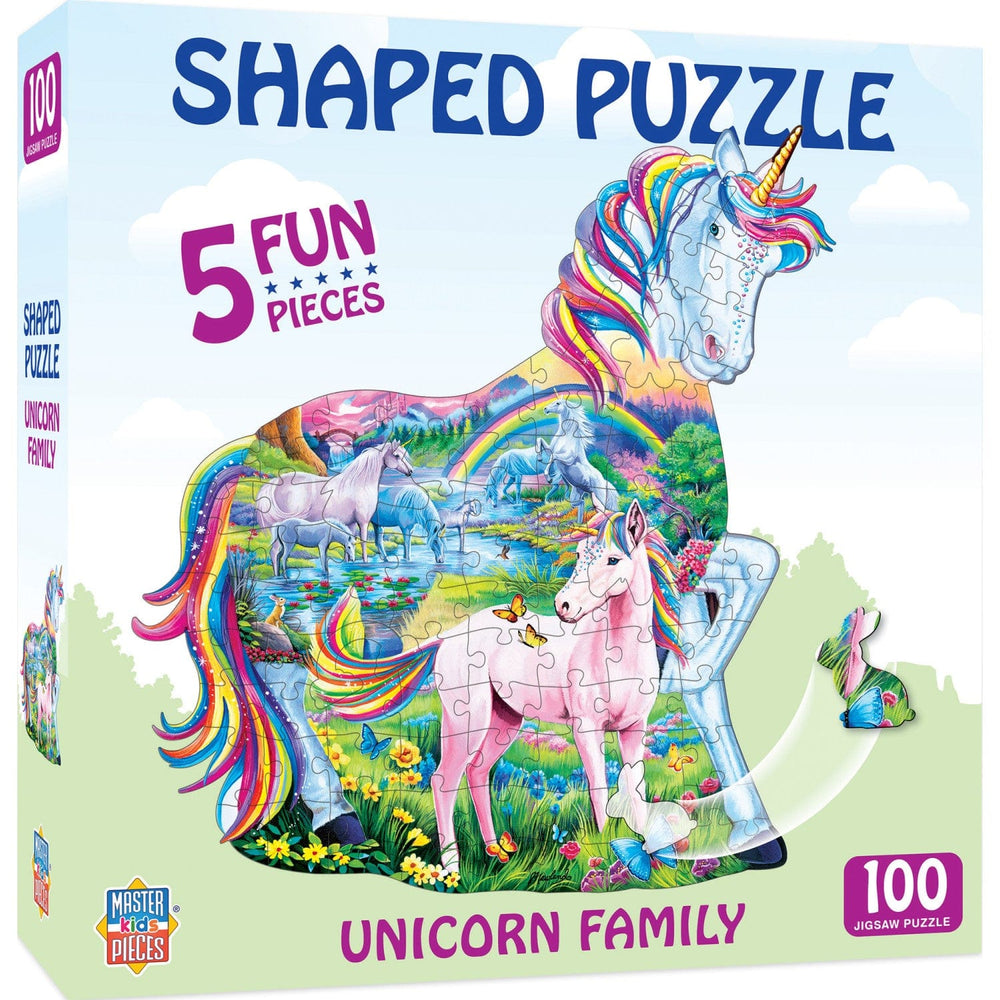 Unicorn Family - 100 Piece Shaped Jigsaw Puzzle (ONLINE ORDER ONLY)