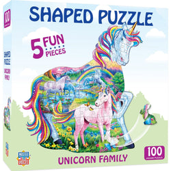 Unicorn Family - 100 Piece Shaped Jigsaw Puzzle (ONLINE ORDER ONLY)