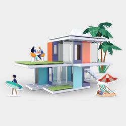 Bundle kit of 6 Arckit Coastal Living Architectural Model Building Kits & Building Plates (ONLINE ORDER ONLY)