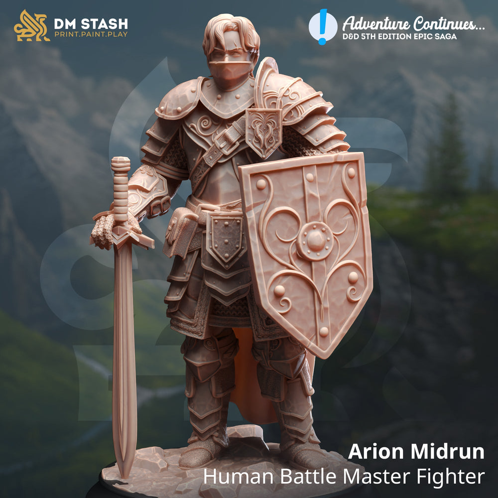 Arion Midrun, Battle Master (Male Human Fighter) (Online Only)