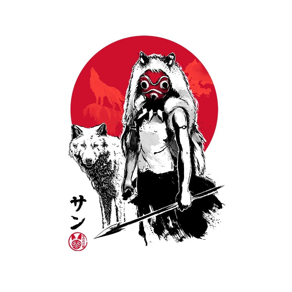 Wolf Girl Sumi-e (Online Order Only)