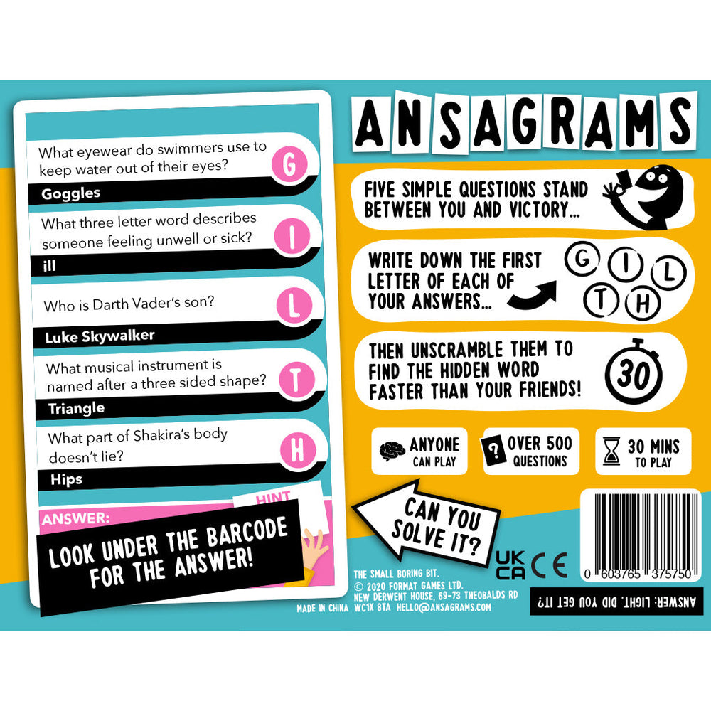 Ansagrams - Travel Edition (ONLINE ORDER ONLY)