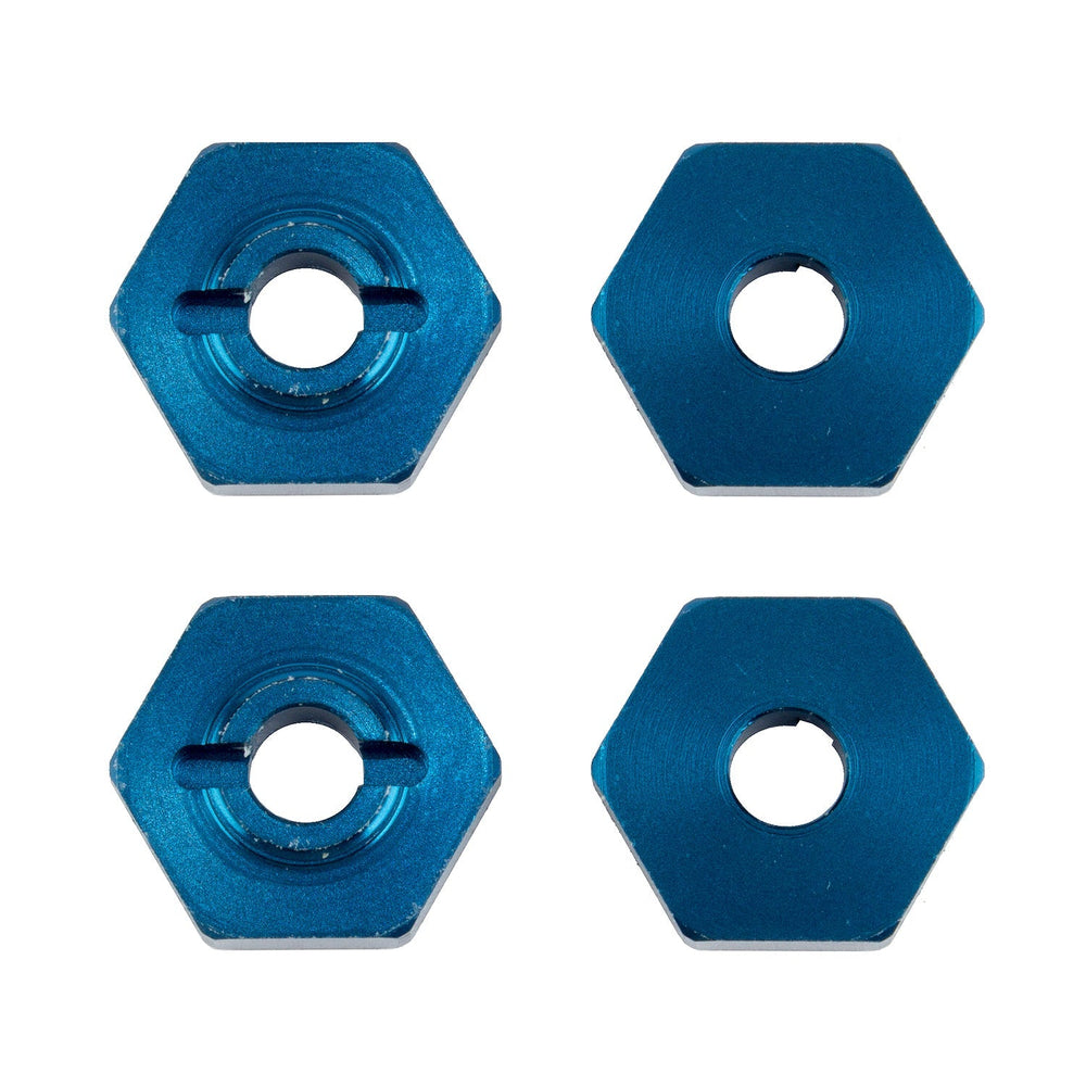 Team Associated Factory Team 114 Wheel Hexes Blue Aluminum for Reflex (ONLINE ORDER ONLY)