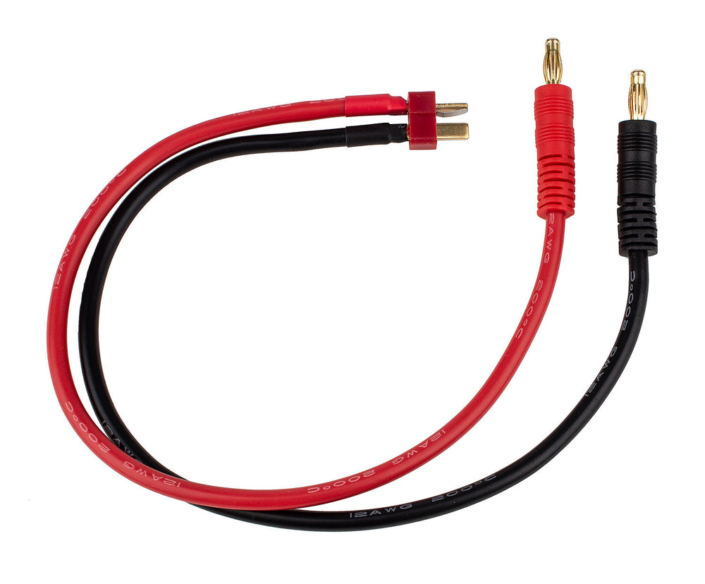 Team Associated T-Plug 350mm Charge Lead 4mm (ONLINE ORDER ONLY)