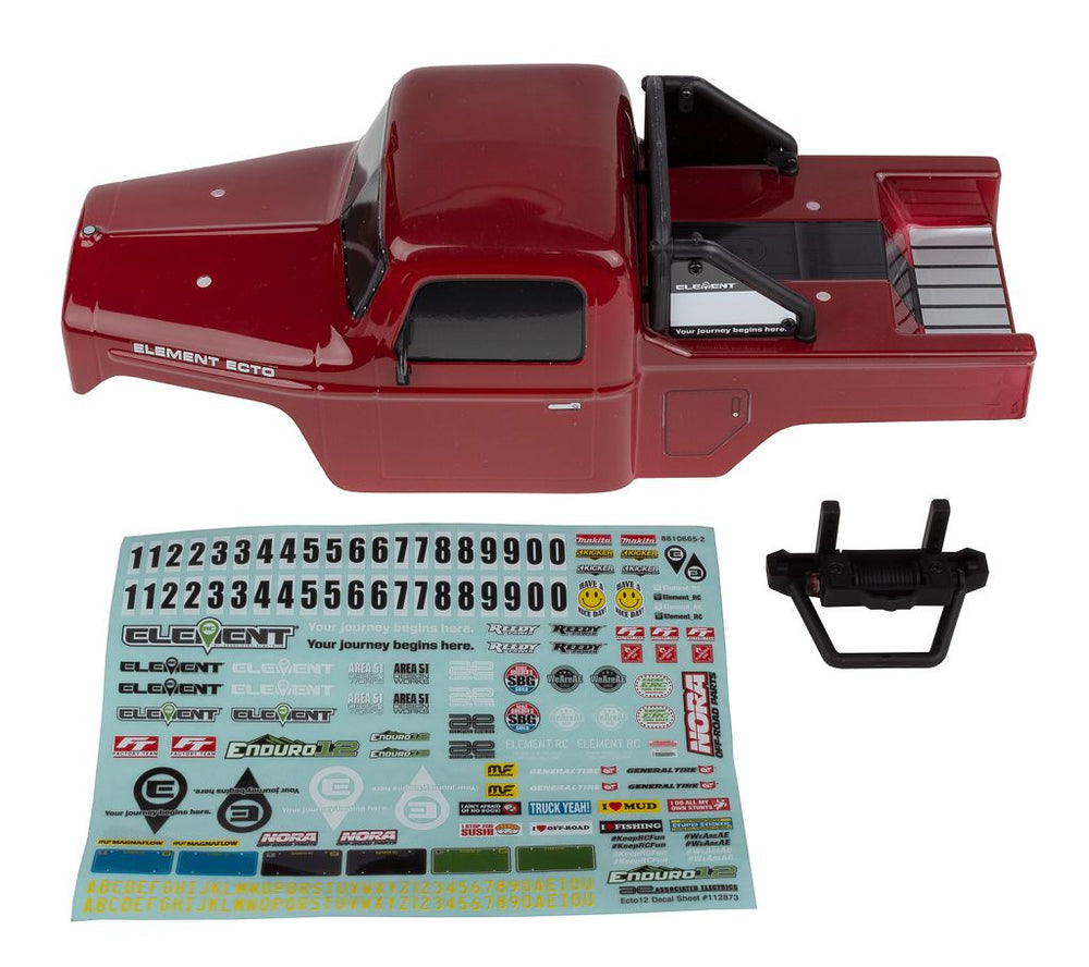 Team Associated Enduro 12, Ecto Body Set, Red 41138 (ONLINE ORDER ONLY)