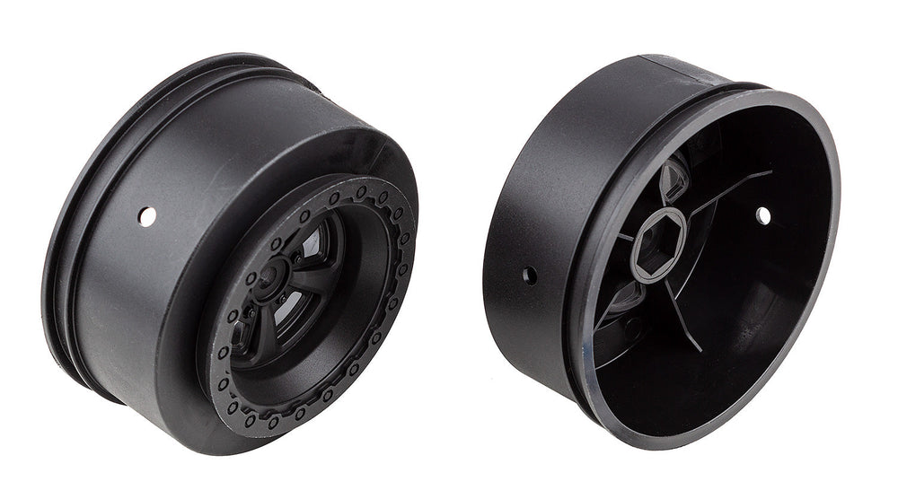 Team Associated DR10 Drag Rear Wheels Black (ONLINE ORDER ONLY)