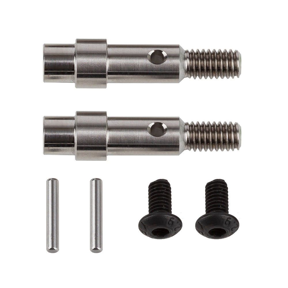 Team Associated RC10B6 Factory Team Titanium Hex Adapter Front Axles