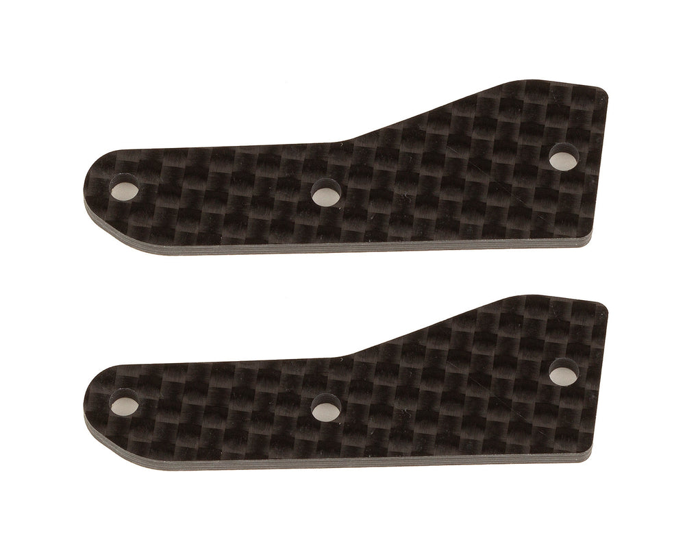 Team Associated RC8B4 Factory Team Front Upper Suspension Arm Inserts Carbon Fiber 2mm (ONLINE ORDER ONLY)