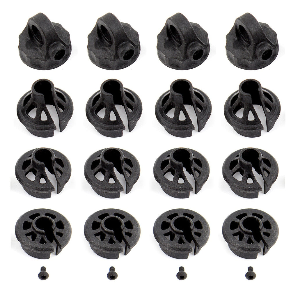 Team Associated Shock Caps and Spring Cups for B6.1 (ONLINE ORDER ONLY)
