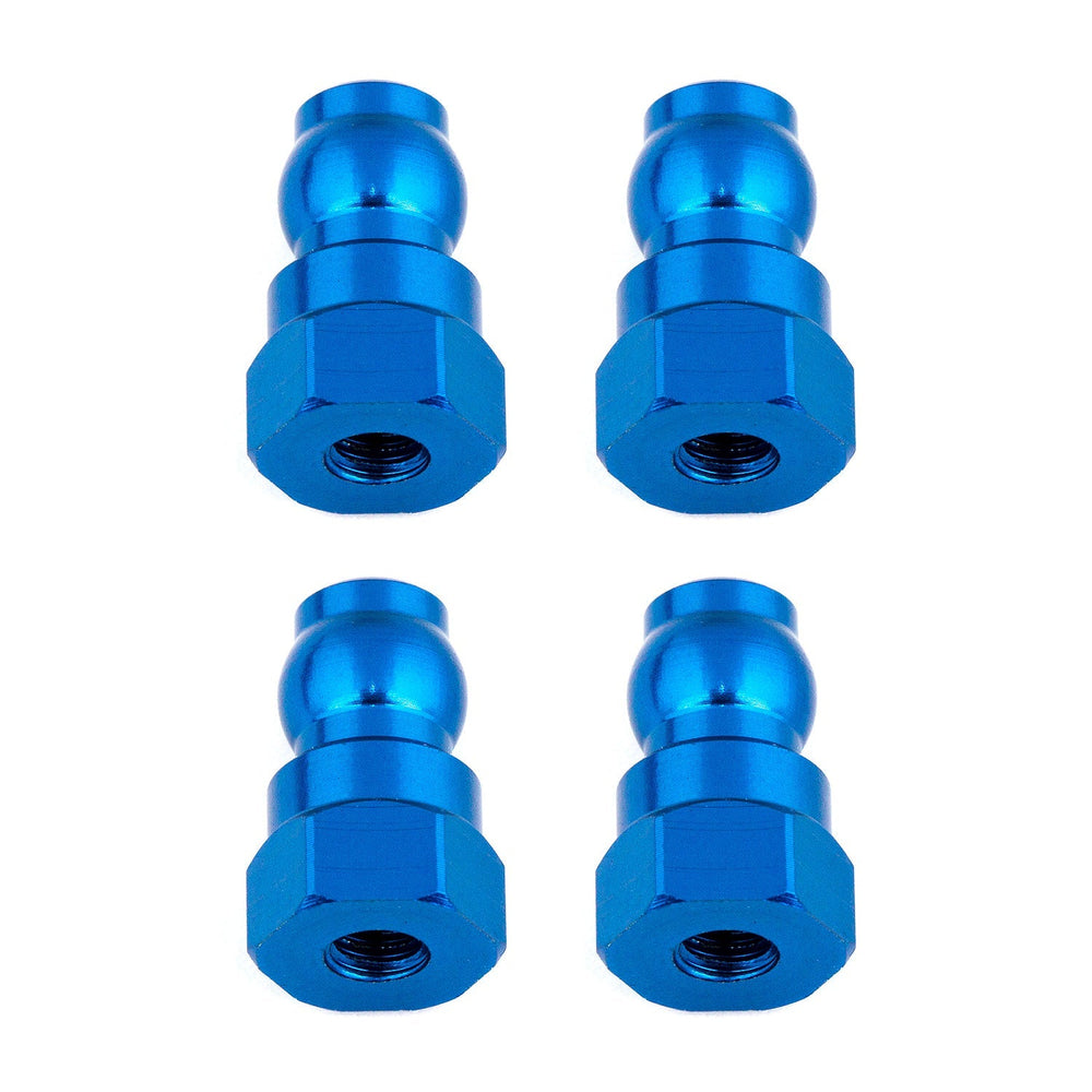Team Associated 12mm Blue Aluminum Shock Bushings - Factory Team Upgrade