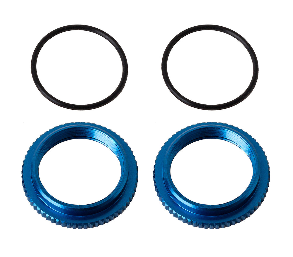 Team Associated 13mm Shock Collars Blue Aluminium B6.4 (ONLINE ORDER ONLY)