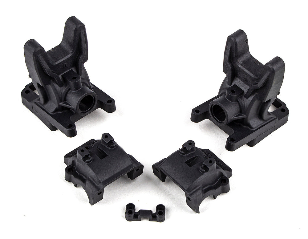 Team Associated RC10B74.2 FT Front Gearboxes 0 and 2 Diff Heights Carbon (ONLINE ORDER ONLY)
