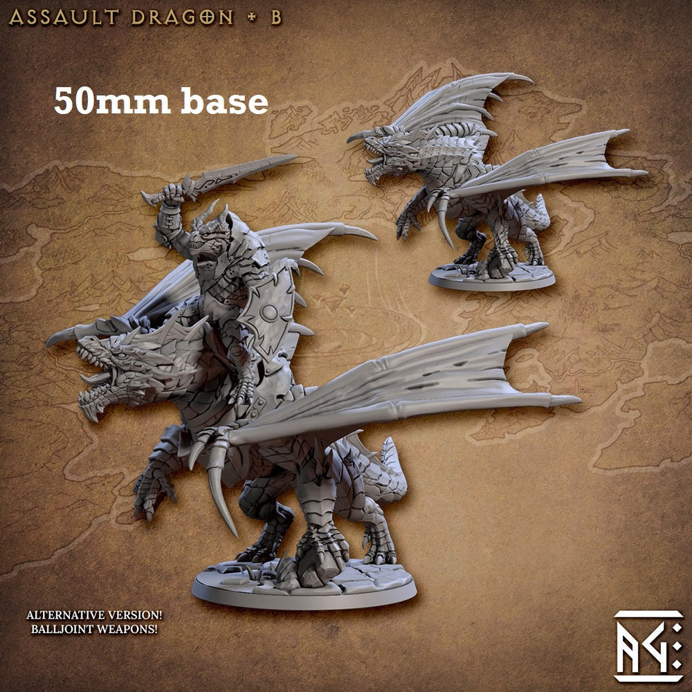Assault Dragon: Sculpt B (Wild or Mounted Dragonrider Cavalry Unit) (Online Order Only)