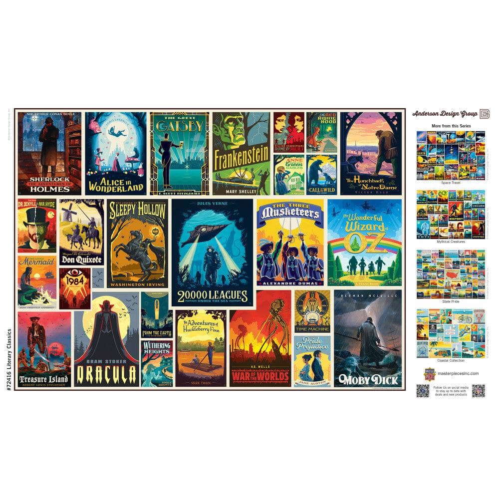 Vintage Posters - Literary Classics 1000 Piece Jigsaw Puzzle