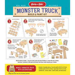 Monster Truck Buildable Wood Craft & Paint Kit (ONLINE ORDER ONLY)