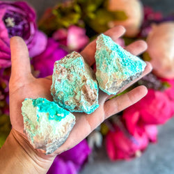 Raw Aurichalcite with Hemimorphite Specimens, USA Minerals (ONLINE ORDER ONLY)