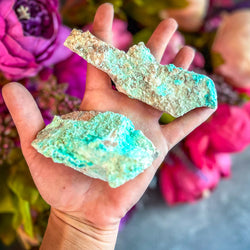 Raw Aurichalcite with Hemimorphite Specimens, USA Minerals (ONLINE ORDER ONLY)