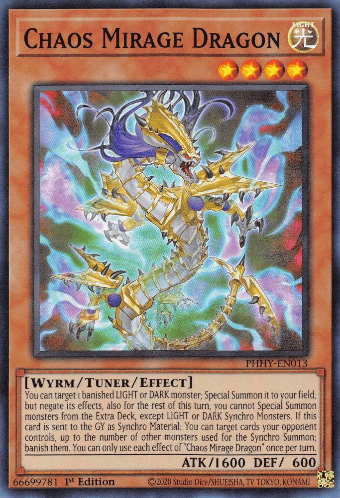 Chaos Mirage Dragon [PHHY-EN013] Super Rare (ONLINE ORDER ONLY)
