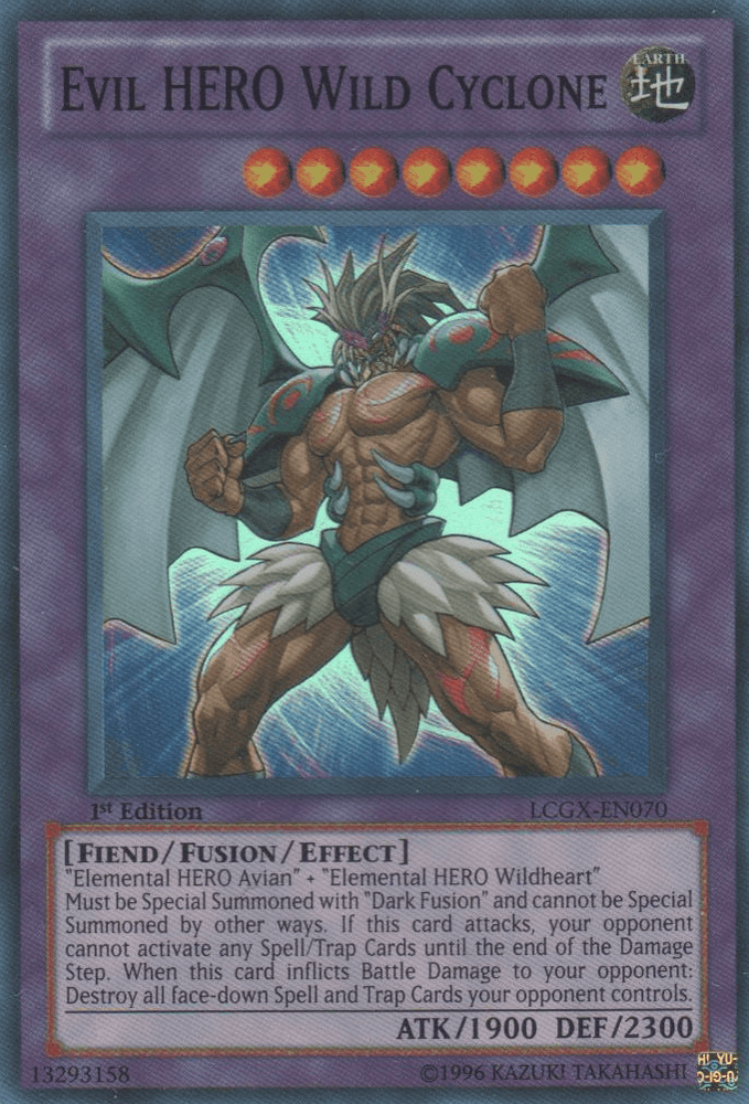Evil HERO Wild Cyclone [LCGX-EN070] Super Rare (ONLINE ORDER ONLY)