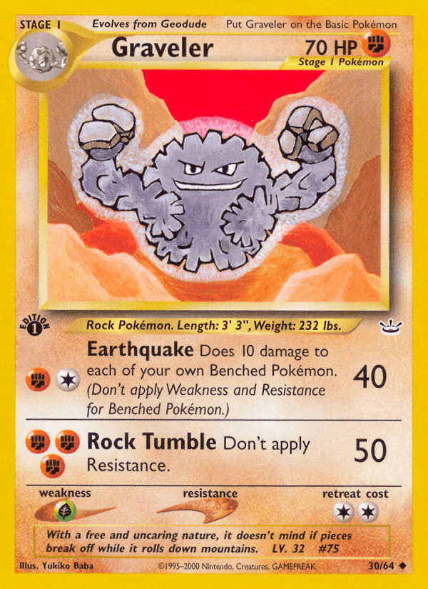 Graveler (30/64) [Neo Revelation 1st Edition] (Online Only)