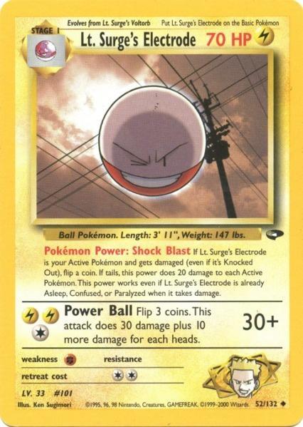Lt. Surge's Electrode (52/132) [Gym Challenge Unlimited] (Online Only)
