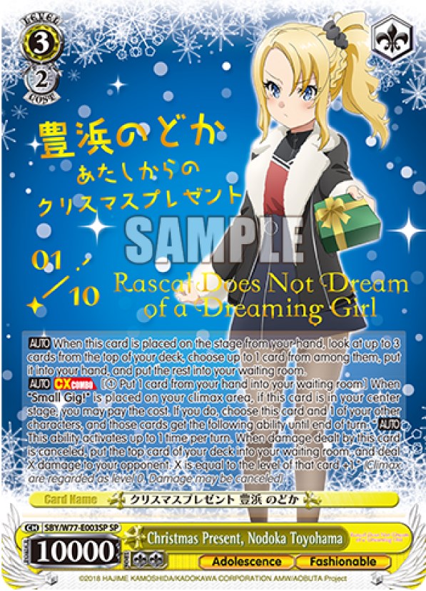 Christmas Present, Nodoka Toyohama (Serial Numbered) [Rascal Does Not Dream of a Dreaming Girl]