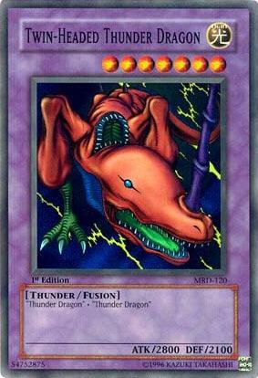Twin-Headed Thunder Dragon [MRD-120] Super Rare (ONLINE ORDER ONLY)