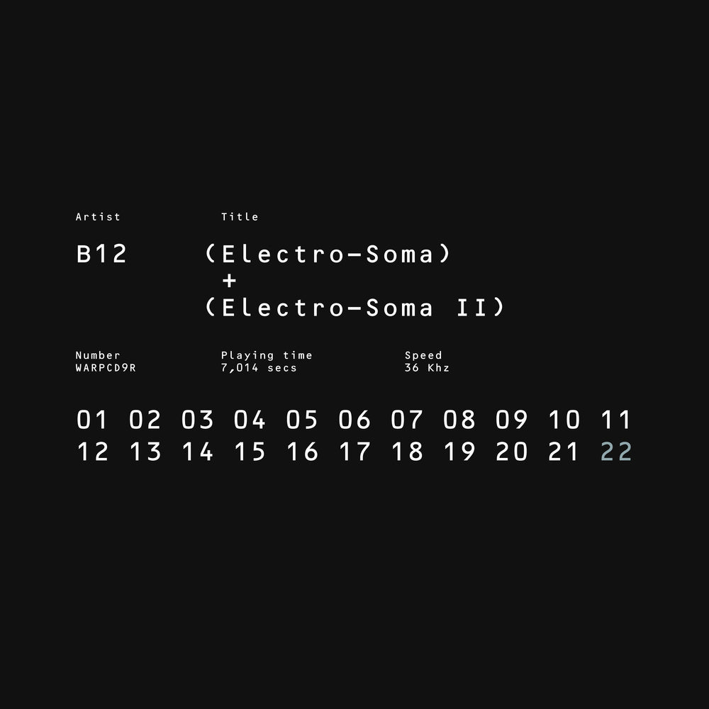 B12 - Electro-Soma I + II Anthology [CD] (ONLINE ORDER ONLY)