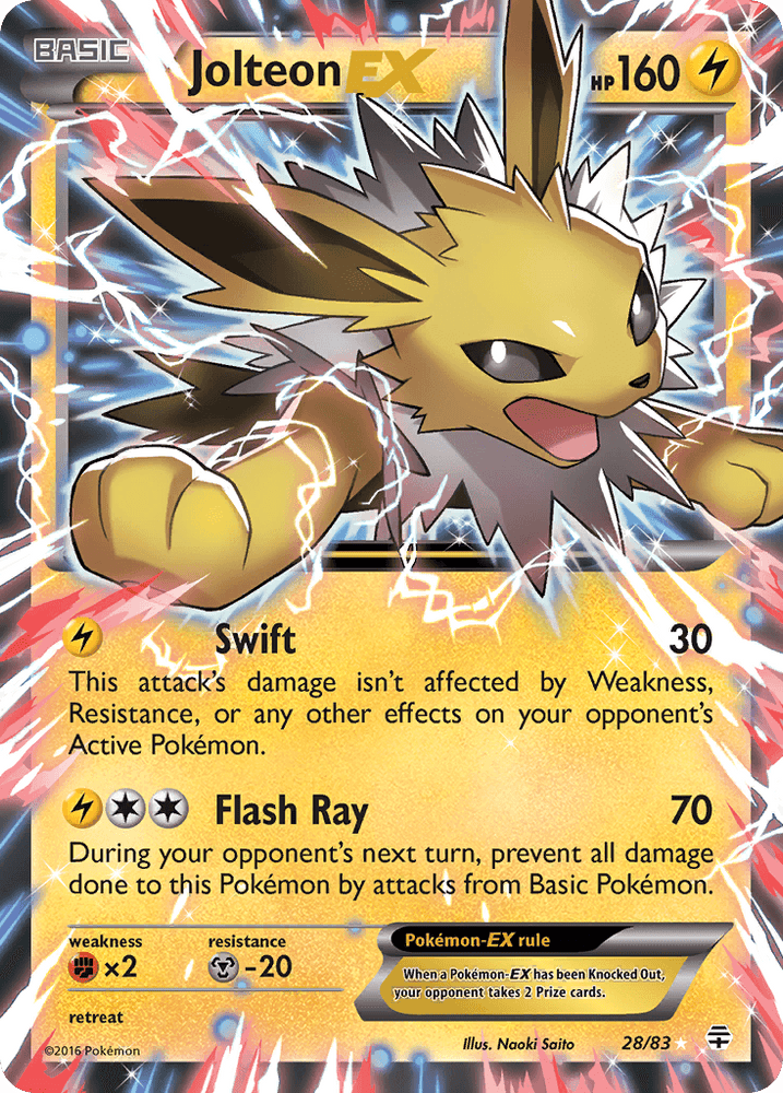 Jolteon EX (28/83) [XY: Generations] (Online Only)