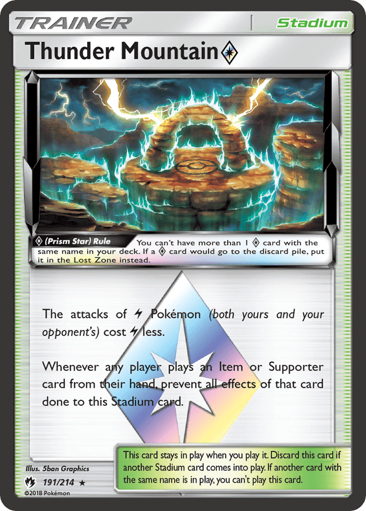 Thunder Mountain (191/214) (Prism Star) [Sun & Moon: Lost Thunder] (Online Only)