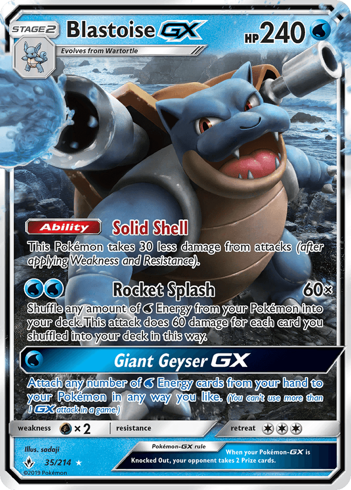 Blastoise GX (35/214) [Sun & Moon: Unbroken Bonds] (Online Only)