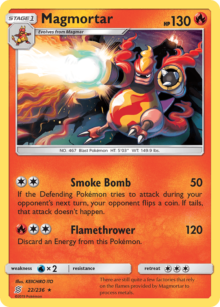 Magmortar (22/236) [Sun & Moon: Unified Minds] (Online Only)