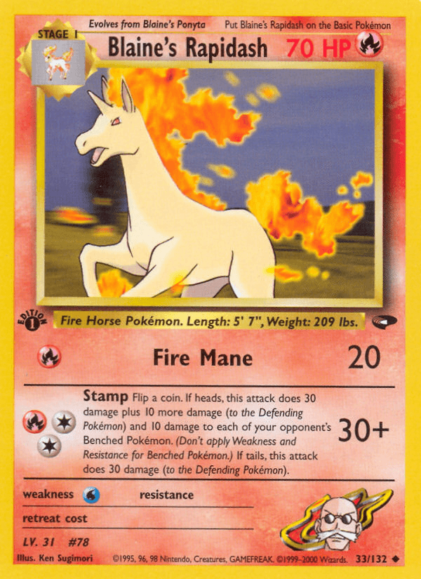 Blaine's Rapidash (33/132) [Gym Challenge 1st Edition] (Online Only)
