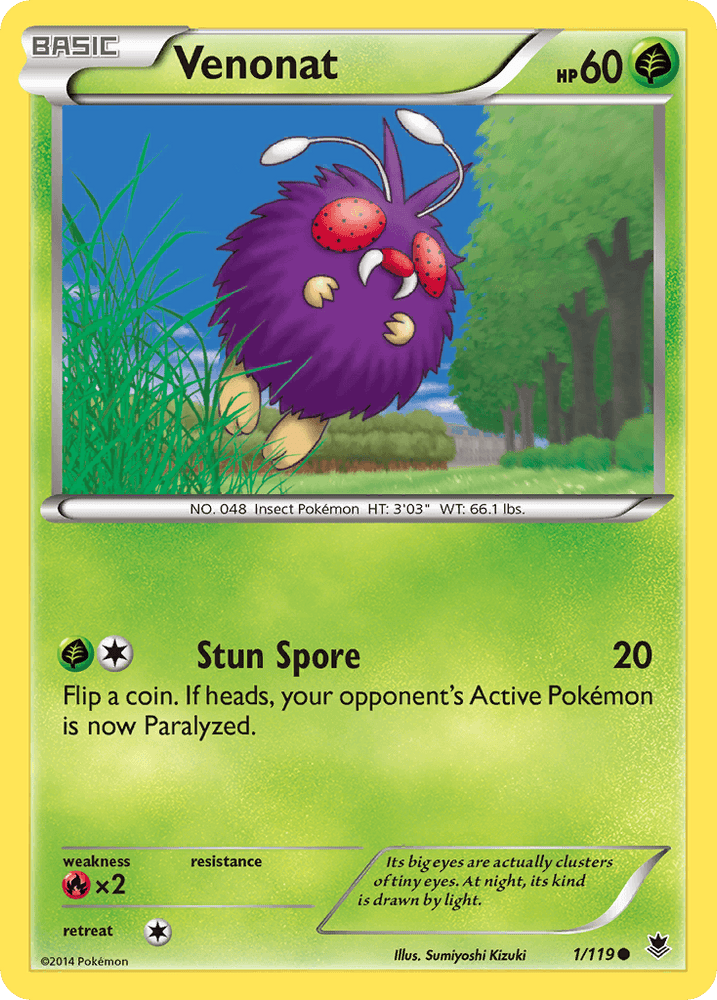 Venonat (1/119) [XY: Phantom Forces] (Online Only)