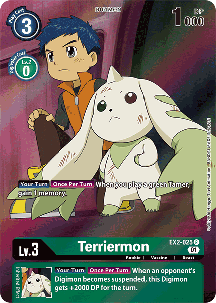Terriermon [EX2-025] (Alternate Art) [Digital Hazard] (ONLINE ORDER ONLY)