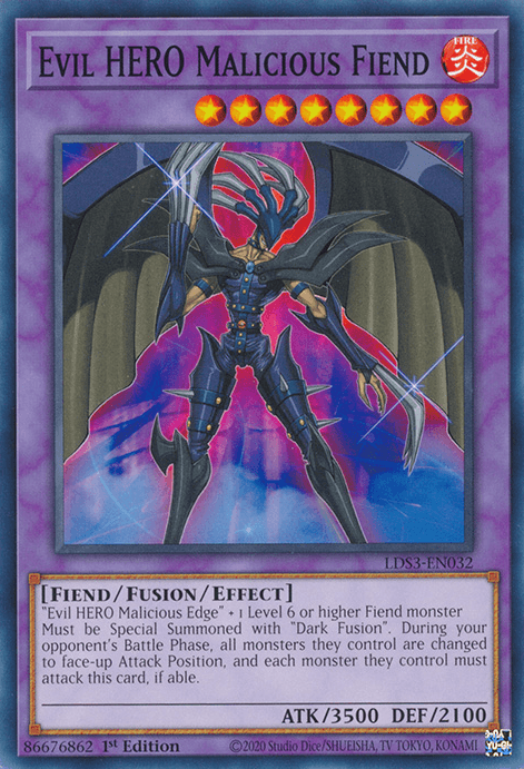 Evil HERO Malicious Fiend [LDS3-EN032] Common (ONLINE ORDER ONLY)