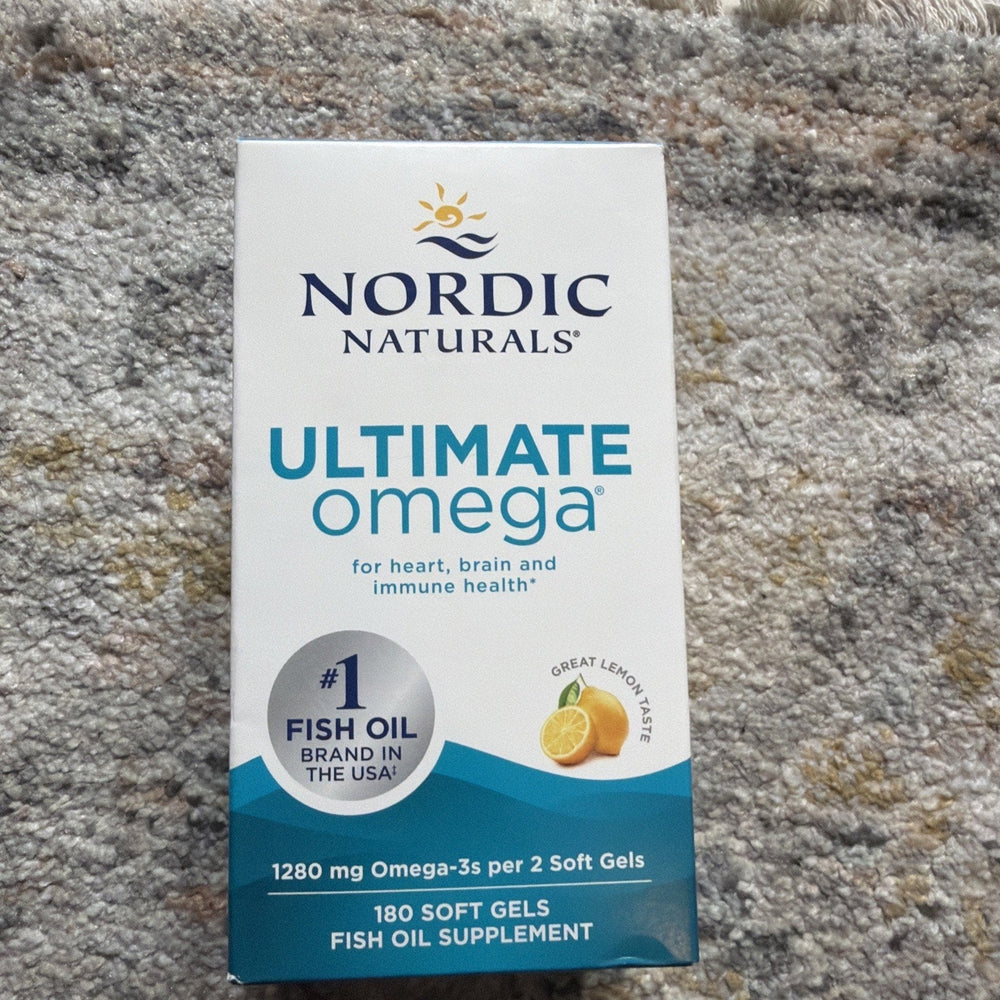 Nordic Naturals Ultimate Omega 3 - 1280 mg 180 Softgels Lemon Flavor Exp 10/2027 (ONLINE ORDER ONLY)