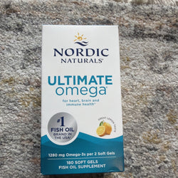 Nordic Naturals Ultimate Omega 3 - 1280 mg 180 Softgels Lemon Flavor Exp 10/2027 (ONLINE ORDER ONLY)
