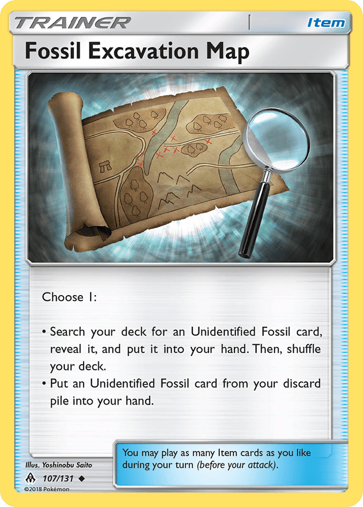 Fossil Excavation Map (107/131) [Sun & Moon: Forbidden Light] (Online Only)