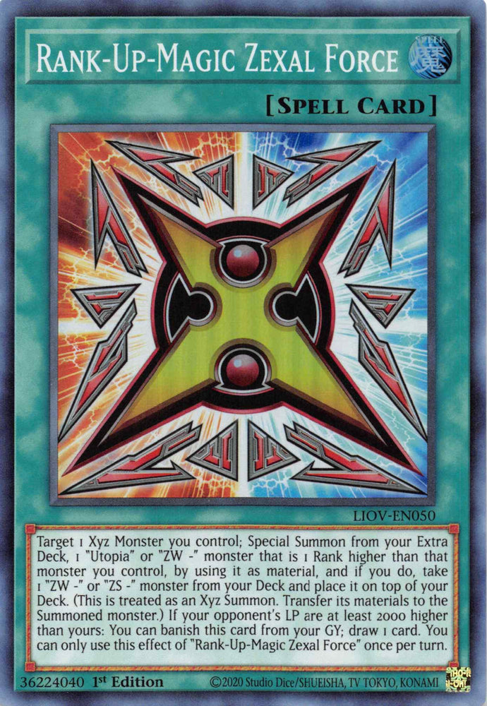 Rank-Up-Magic Zexal Force [LIOV-EN050] Super Rare (ONLINE ORDER ONLY)